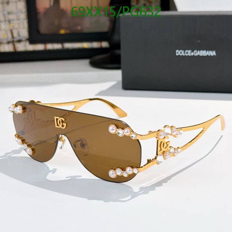 Dolce & Gabbana PG632 Sunglasses - Gold Frame with Pearl Embellishments