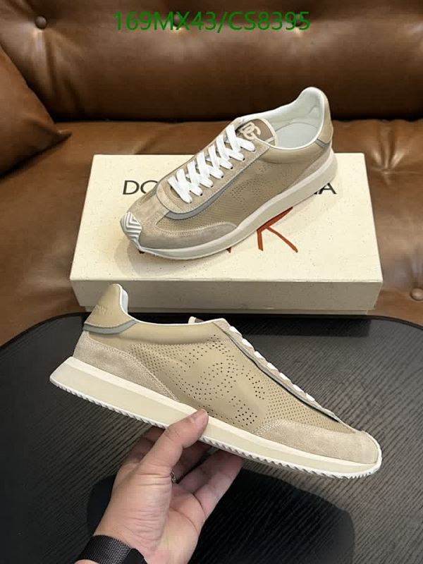 D&G Men's Cowhide Leather Sneakers - CS8395 - Stylish and Comfortable