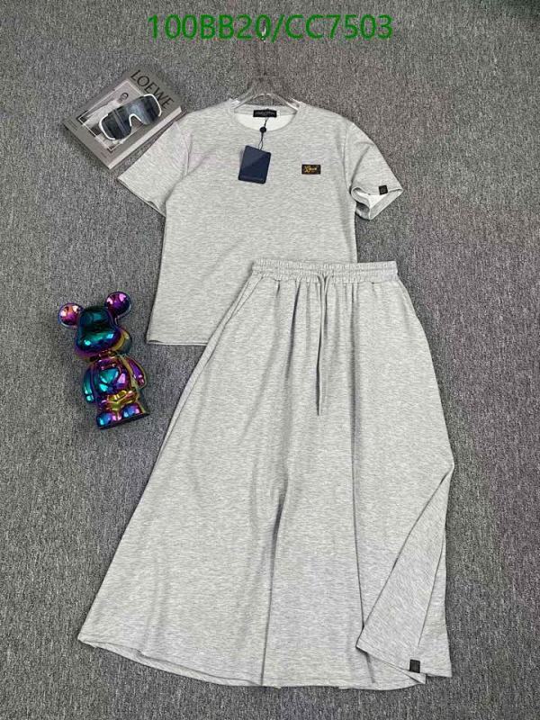 Louis Vuitton Women's Cotton Blend Lounge Set - Gray, Sizes S to XL