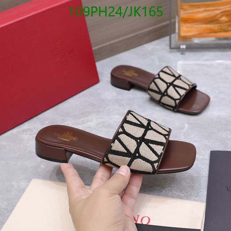 Valentino Garavani Women's Sheepskin Slides with Geometric Logo - EU35-42