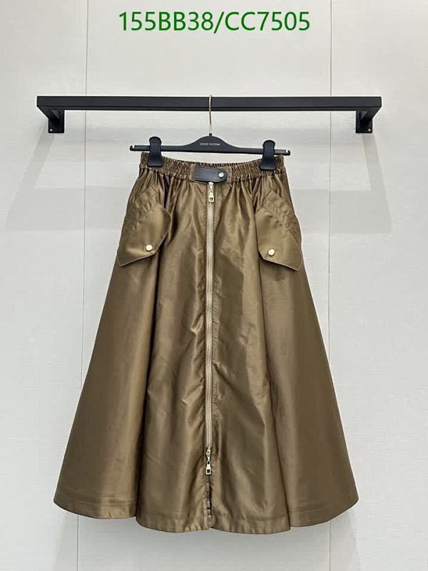 Louis Vuitton Cotton Blend A-Line Midi Skirt with Zipper Closure. Sizes S-L