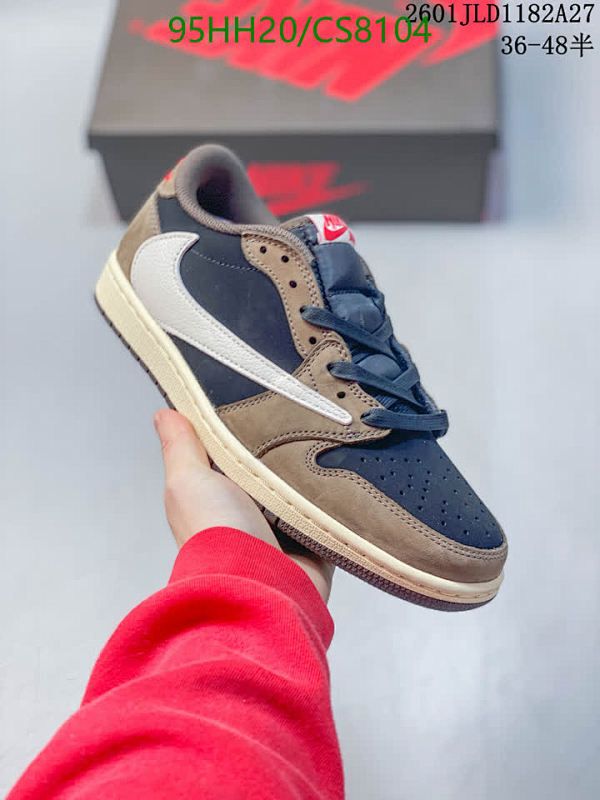 Air Jordan 1 Low Travis Scott Black Phantom Sneakers - Unisex, EU36-48