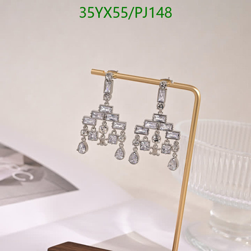 Celinee PJ148 Silver-Tone Crystal Chandelier Drop Earrings for Women