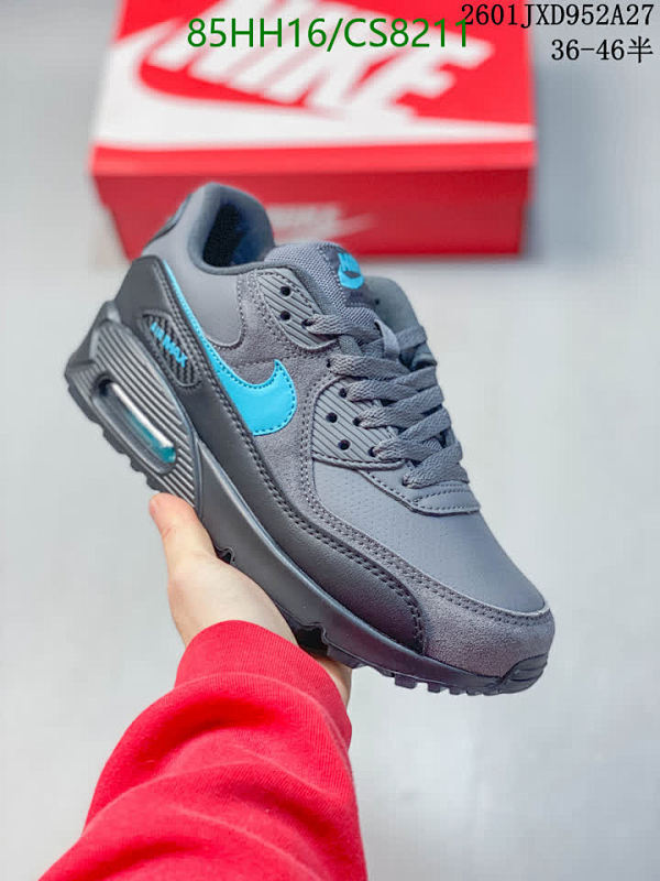 Nike Men's Air Max 90 Gray Sneakers, Unisex Style, EU Size 36-46, Casual Shoes