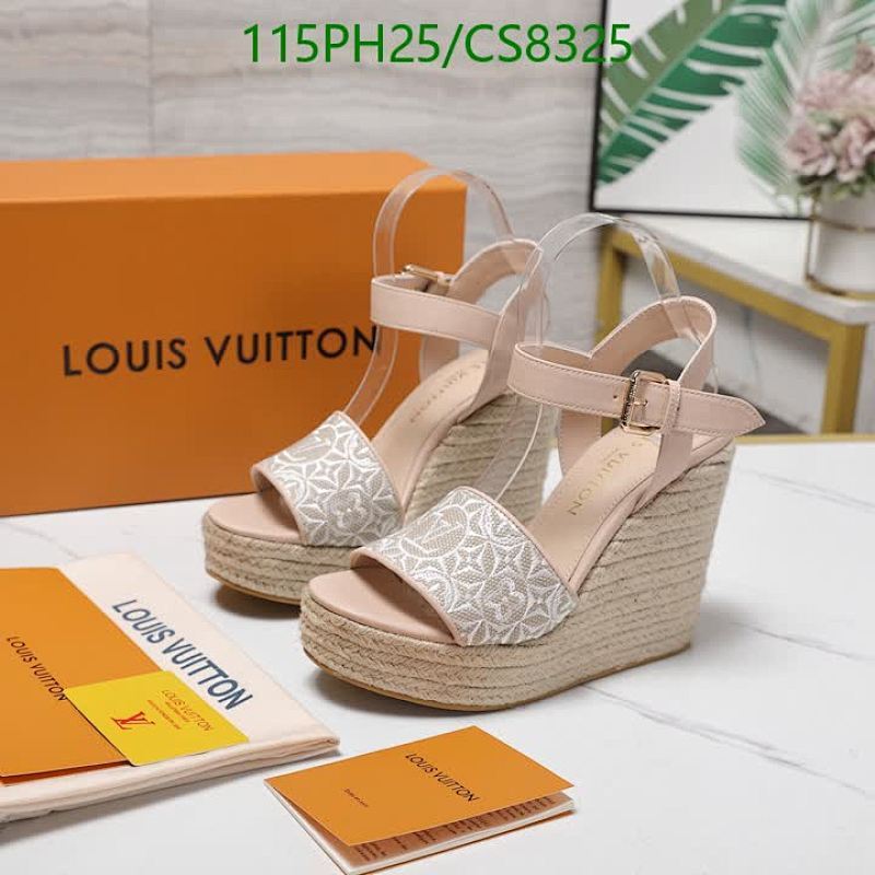 Louis Vuitton Women's Wedge Sandals in Beige Sheepskin, EU 35-42, 12CM Heel