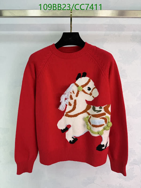 Celinee Women's Wool Red Sweater with Horse Design, Sizes S-L, CC7411