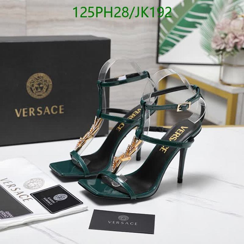 Versace Women's Heeled Sandals, Ankle Strap, Pointed Open Toe,Green, Size EU35-42
