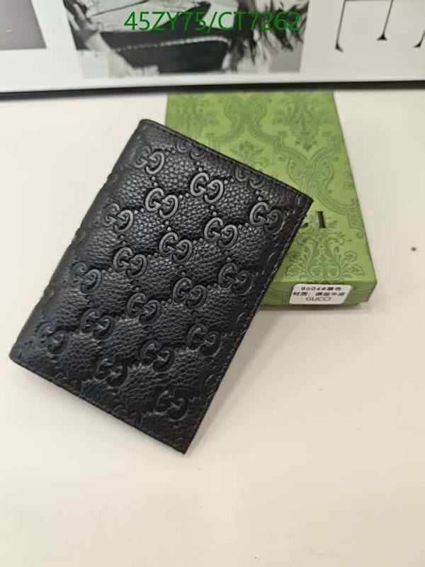 Gucci Men's Wallet Genuine Leather GG Embossed Bifold - Black