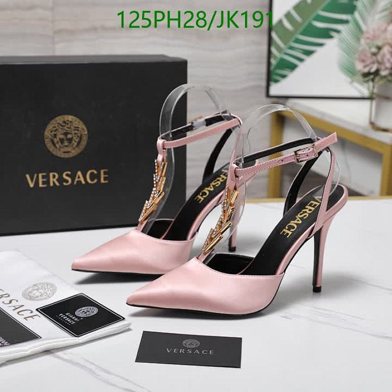 Versace Women's Pink Slingback High Heel Pumps, Sheepskin & Cowhide, Size EU35-42