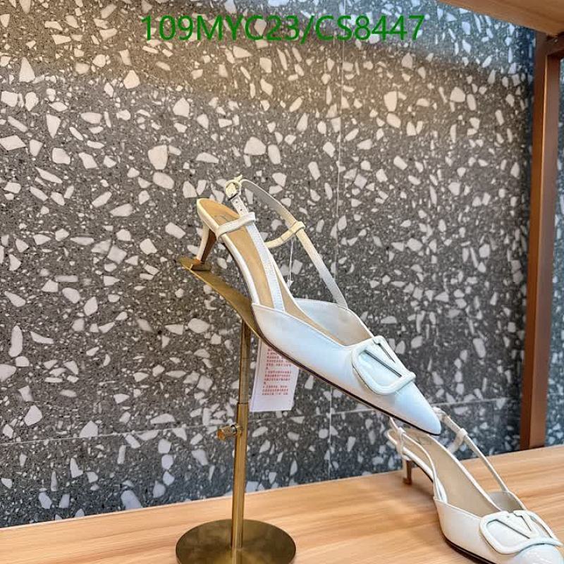 Valentino Garavani White Leather Slingback Heels - Pointed Toe, 5CM Heel