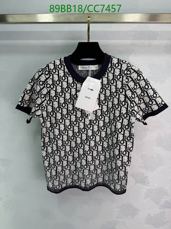 Dior Oblique Knit T-Shirt - Wool Blend, Short Sleeve, Stylish Design