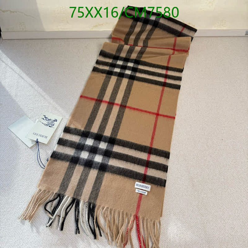 Burberry Classic Check Cashmere Scarf, 30-168 cm - Timeless Elegance