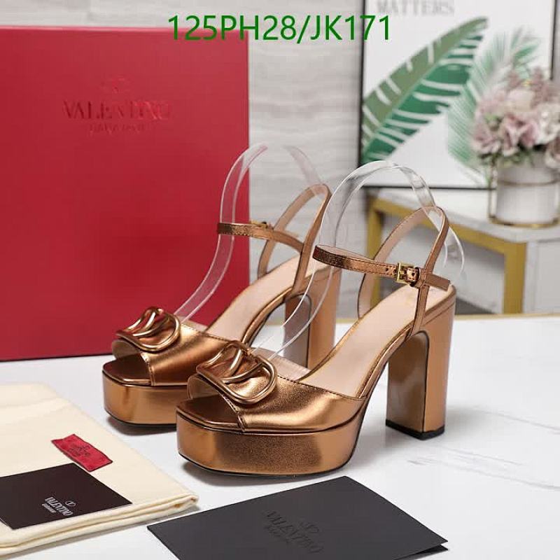 Valentino Women's Bronze Platform Sandals - Sheepskin & Patent Leather Heels