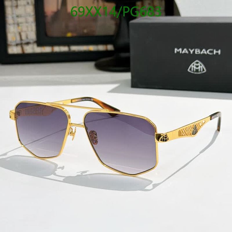 Maybach PG683 Gold Frame Sunglasses, Grey Lens, Size 61-16-145 - UV Protection 7 Maybach PG683 Gold Frame Sunglasses, Grey Lens, Size 61-16-145 - UV Protection