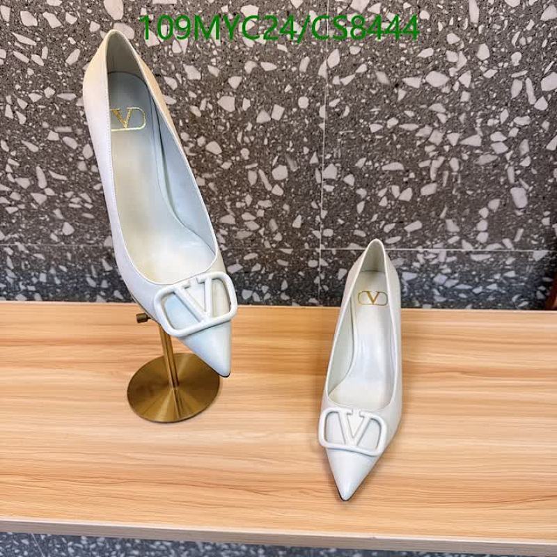 Valentino Women's White Leather Pointed-Toe Pumps with 7.5cm Heel