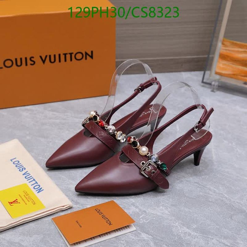 Louis Vuitton Slingback Pumps in Burgundy Leather with Embellished Strap