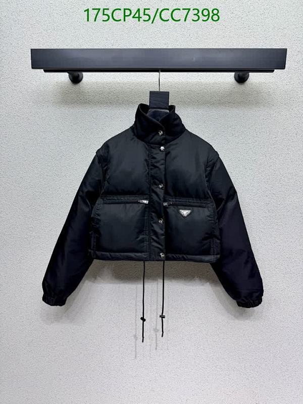 Prada Women's Black Down Cropped Puffer Jacket | Stylish & Lightweight Coat