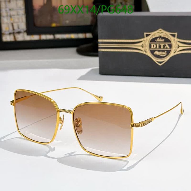 Dita PG648 Gold Frame Brown Gradient Lens Sunglasses - Size 54-22-142