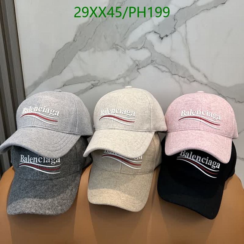 Balenciaga PH199 Baseball Cap | Classic Logo Design, Available in Multiple Colors