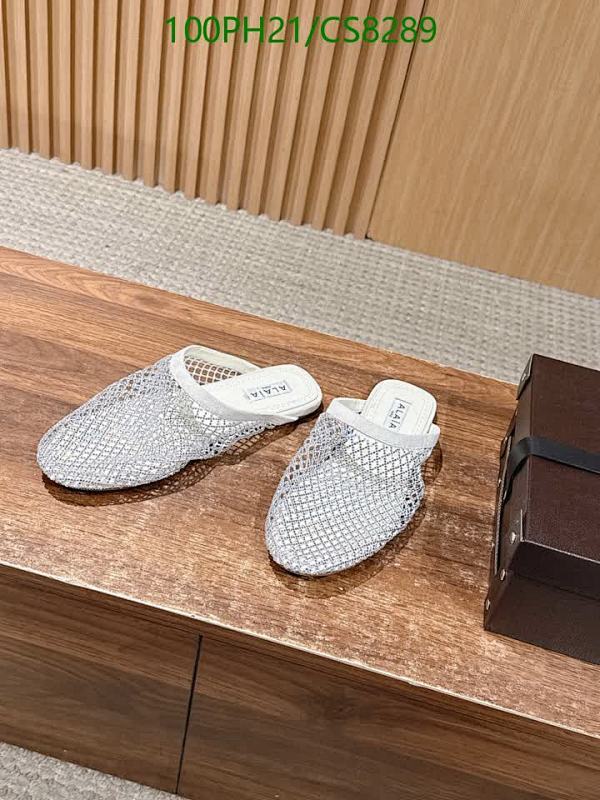 ALAIA Women's Embellished Mesh Mules - Sheepskin Leather, Silver, EU 35-41