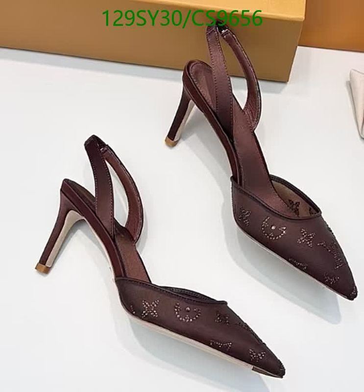 Louis Vuitton Women's Slingback Heels with Monogram Embellishments
