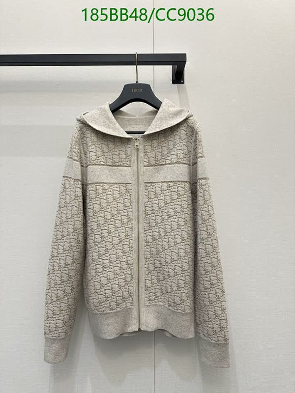 Dior Wool Monogram Zip-Up Hoodie Jacket