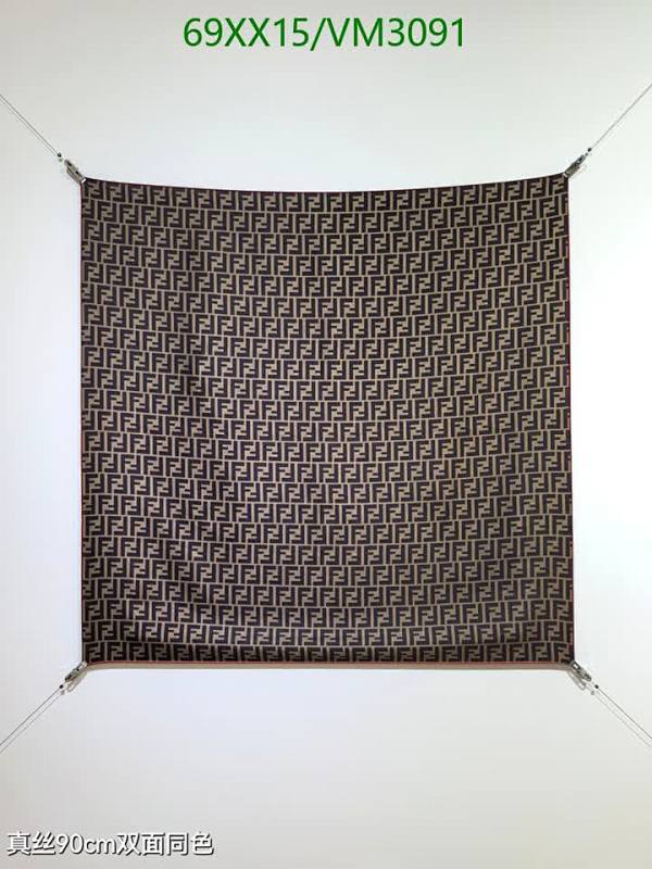 Products 46 Fendi Monogram Silk Scarf 90x90CM - Luxurious & Versatile Fashion Accessory