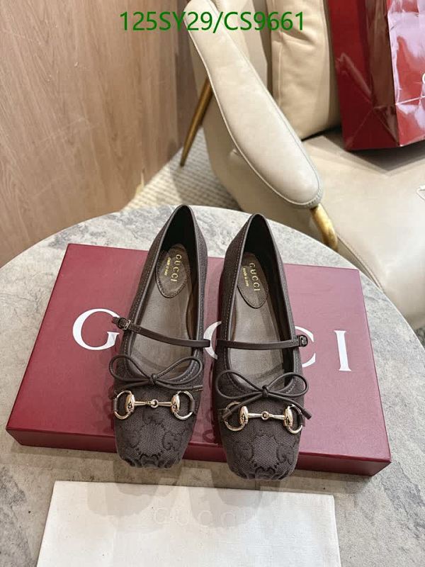 Gucci Women's Brown GG Monogram Ballet Flats with Horsebit Detail