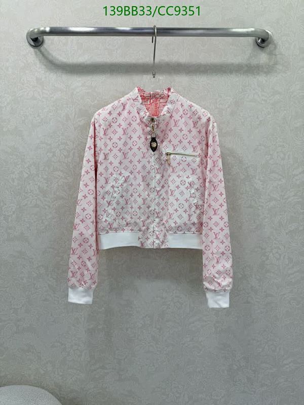 Louis Vuitton Monogram Print Bomber Jacket Pink White Size S-M-L
