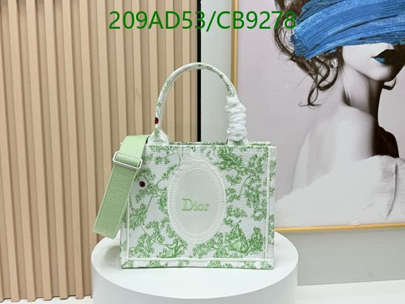 Dior Book Tote Bag in Toile de Jouy Embroidery