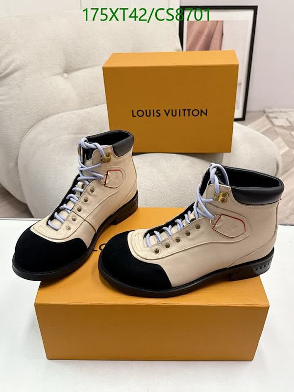 Louis Vuitton Men's Beige & Black Leather Hiking Boots - Size EU39-46