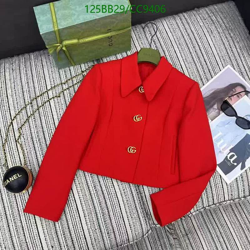 Gucci Red Cropped Blazer with GG Buttons
