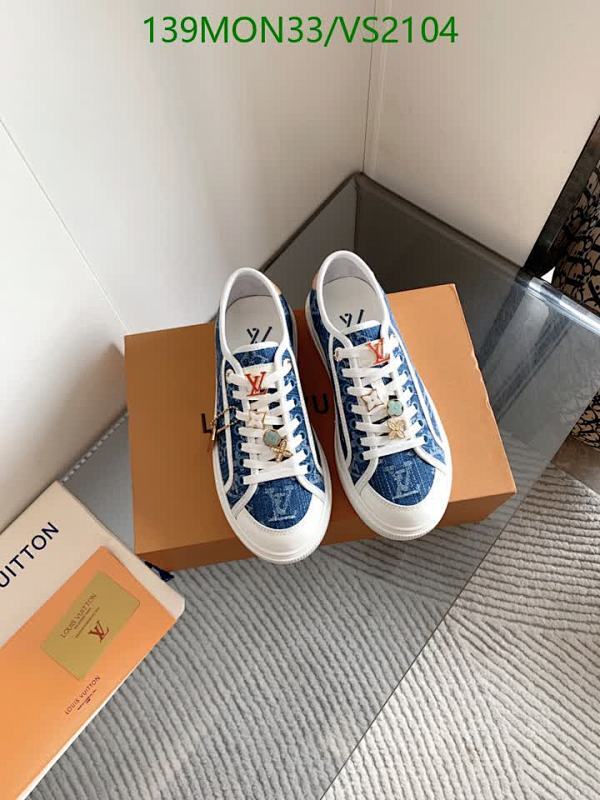 Louis Vuitton Monogram Denim Sneakers - Classic Casual Lace-Up Shoes for Men 38 Louis Vuitton Women's Denim Monogram Low-Top Sneakers - Stylish & Comfortable
