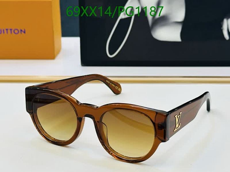 Louis Vuitton Round Gradient Lens Sunglasses Brown Acetate Frame