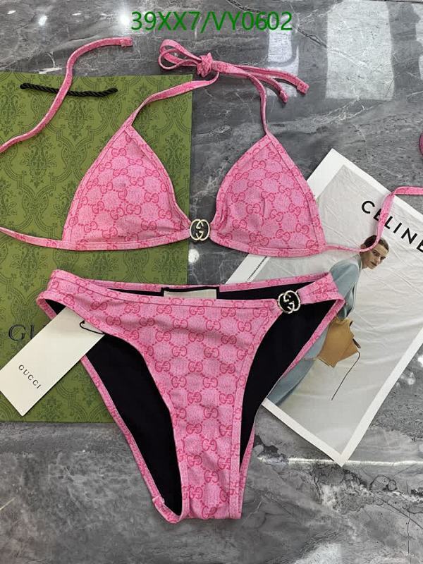 Gucci Women's Pink Monogram Bikini Set - Luxurious Two-Piece Swimsuit