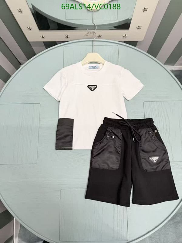Prada Kids Cotton T-Shirt and Shorts Set - White/Black