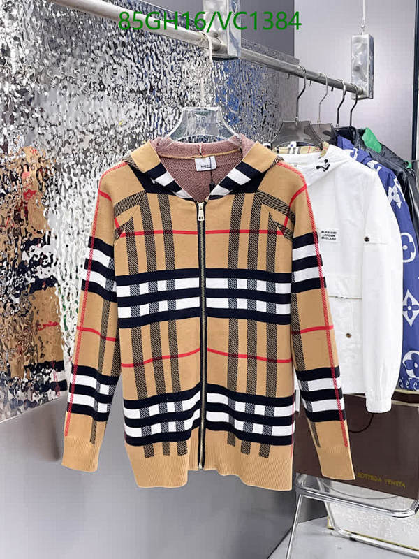 Burberry Knitted Zip-Up Hoodie for Men - Classic Check Design, L-XXXL Sizes