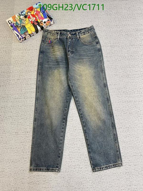 Moncler Men's Stylish Washed Denim Jeans - Classic Fit & Premium Comfort