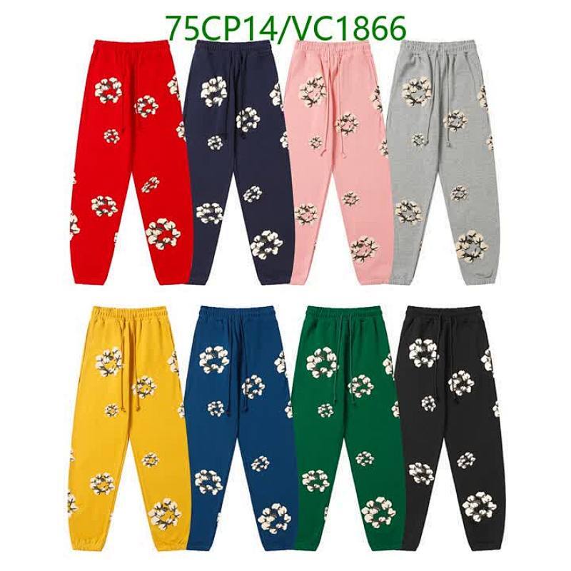 Denim Tears Cotton Flower Print Sweatpants - Unisex Casual Joggers