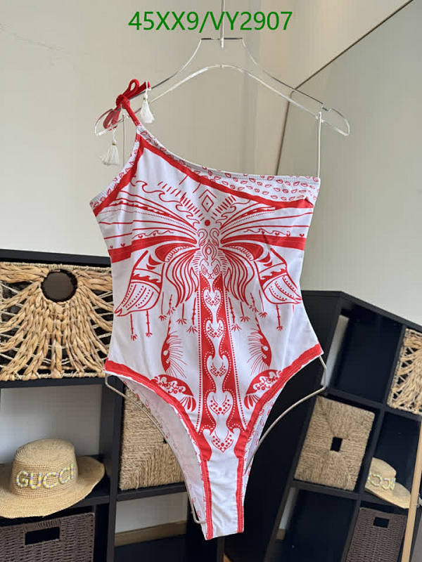 Products 11 Versace One-Shoulder Swimsuit with Tassel Detail - Elegant Beachwear