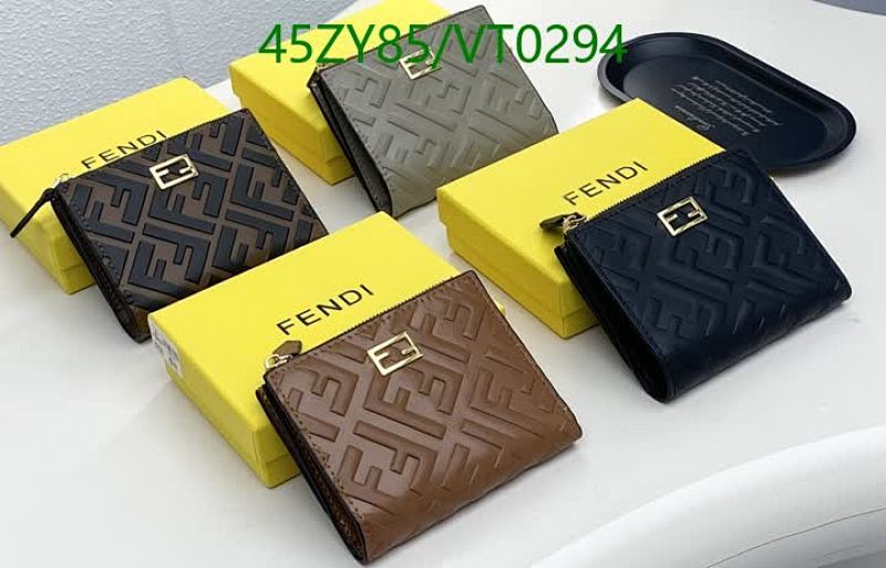 Fendi "FF" Logo Embossed Bifold Wallet