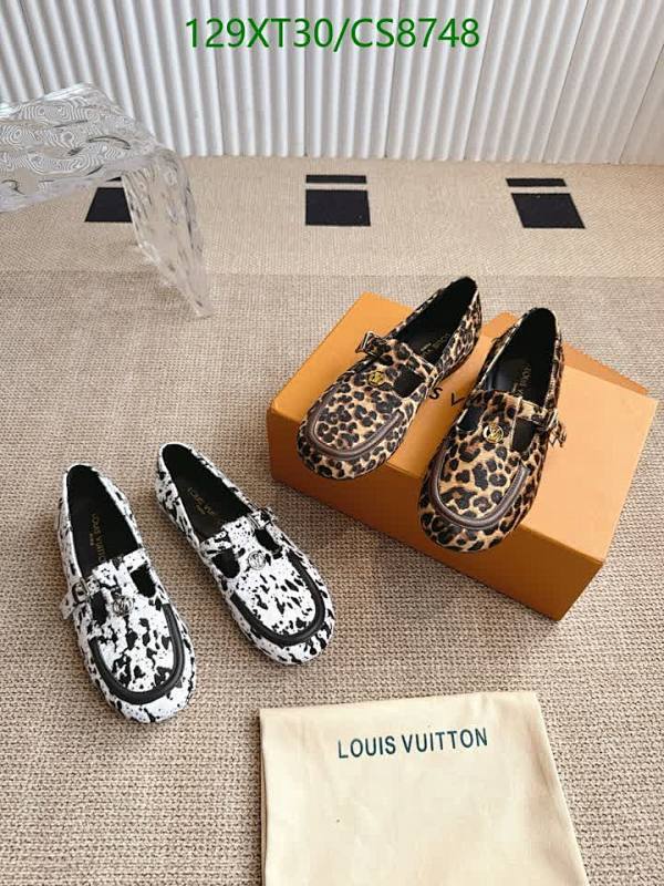 Louis Vuitton Women's Designer Loafers - Cowhide Leather, Leopard & Splatter Print