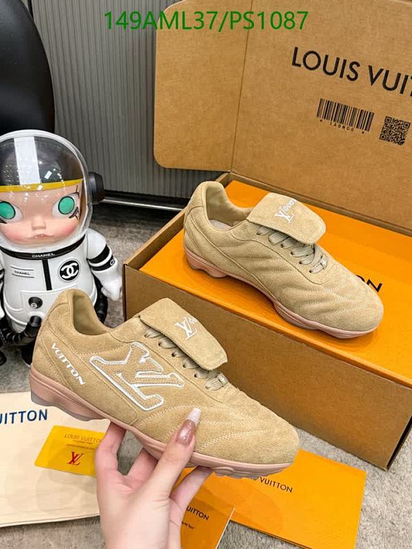 Louis Vuitton Women's Suede Sneakers with Signature Logo