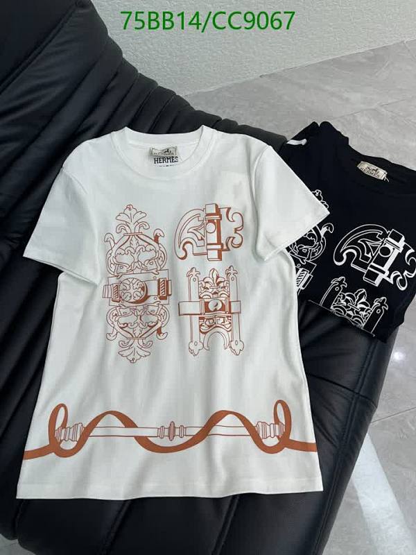 Hermès Cotton Graphic Print Short Sleeve T-Shirt