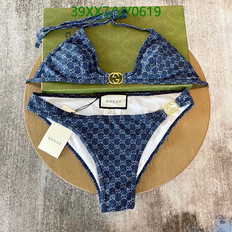 Gucci GG Denim Triangle Bikini Set - Stylish Two-Piece Swimsuit for Women