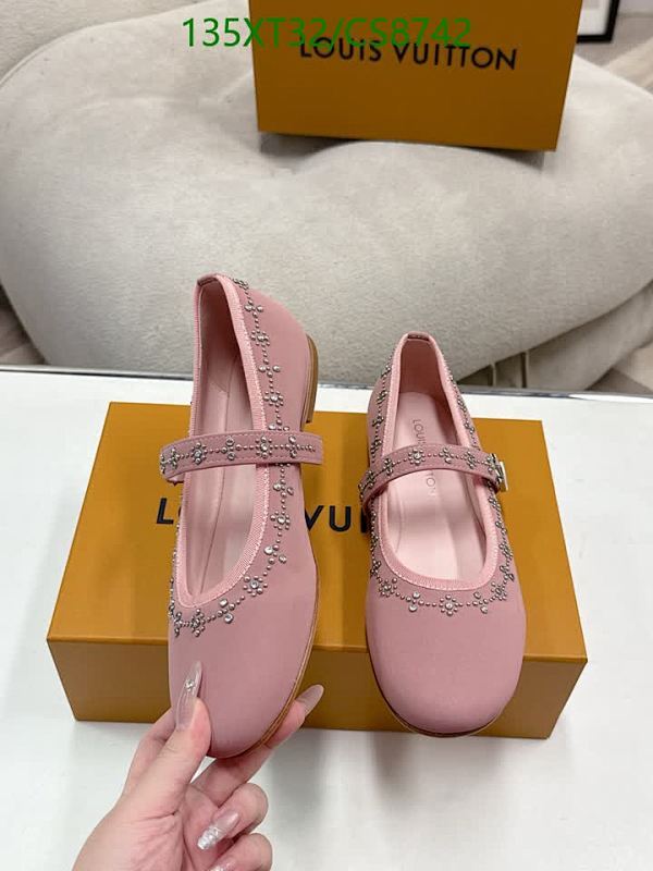Louis Vuitton Women's Pink Suede Mary Jane Ballet Flats with Embellishments 7 Louis Vuitton Women's Pink Suede Mary Jane Ballet Flats with Embellishments