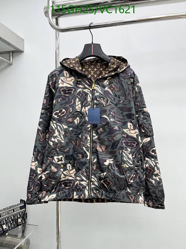 Louis Vuitton Reversible Camo Monogram Windbreaker Jacket - Men's Hooded Outerwear