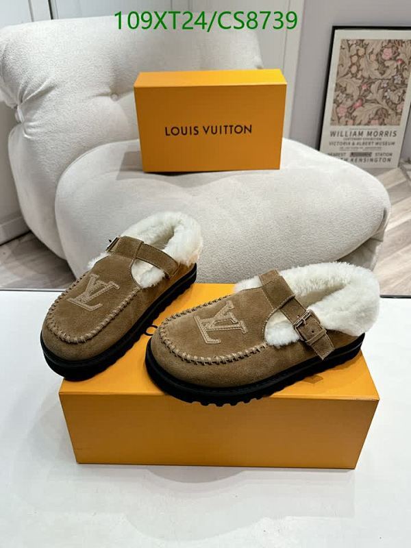 Louis Vuitton Women's Brown Suede Fur-Lined Shoes