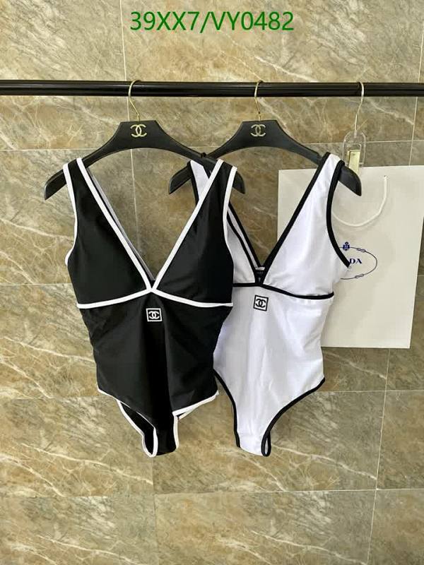 Chic One-Piece Swimsuit for Women - Stylish Deep V-Neck Bathing Suit