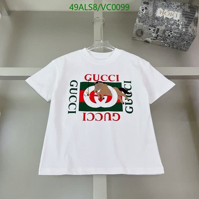 Gucci Kids White Cotton T-Shirt with Horse Motif